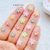 50Pcs Cute Mini Colorful Flowers Nail Art Resin Designer Charms DIY Craft For Nail 3D Decorations Jewelry
