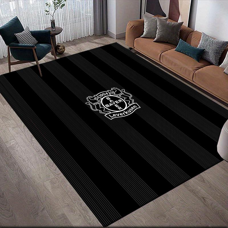 Bayer 04 Leverkusen Flannel Pattern Square Carpet,Area Rug,Carpet Rug for Living Room Bedroom Sofa Playroom Decor,Non-slip Floor Mat