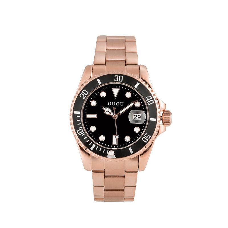 New Fashion Men's Watch Trendy Personalized Calendar Men's Steel Band Waterproof Men's Watch