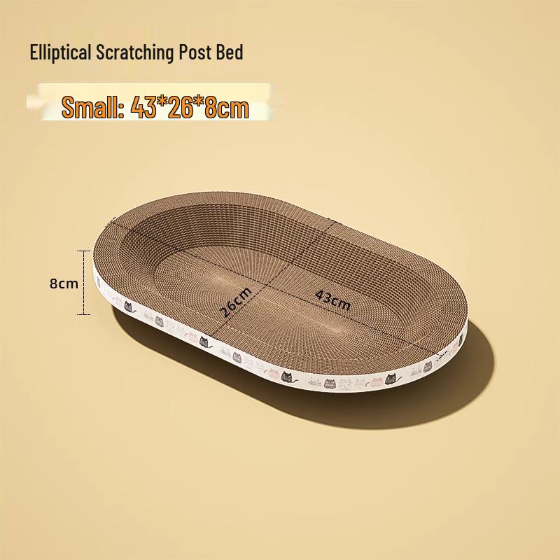 All-in-One Cat Bed & Scratching Board: Durable, Debris-Free, Large Round Design with Paw Basin & Claw Grinding Features