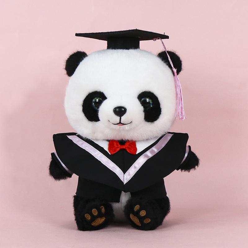 Graduation Panda Plush Toy - Customizable Doctor/Bachelor Uniform Gift