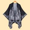 Ladies scarf shawl autumn and winter retro jacquard thickened warm split cloak hwls