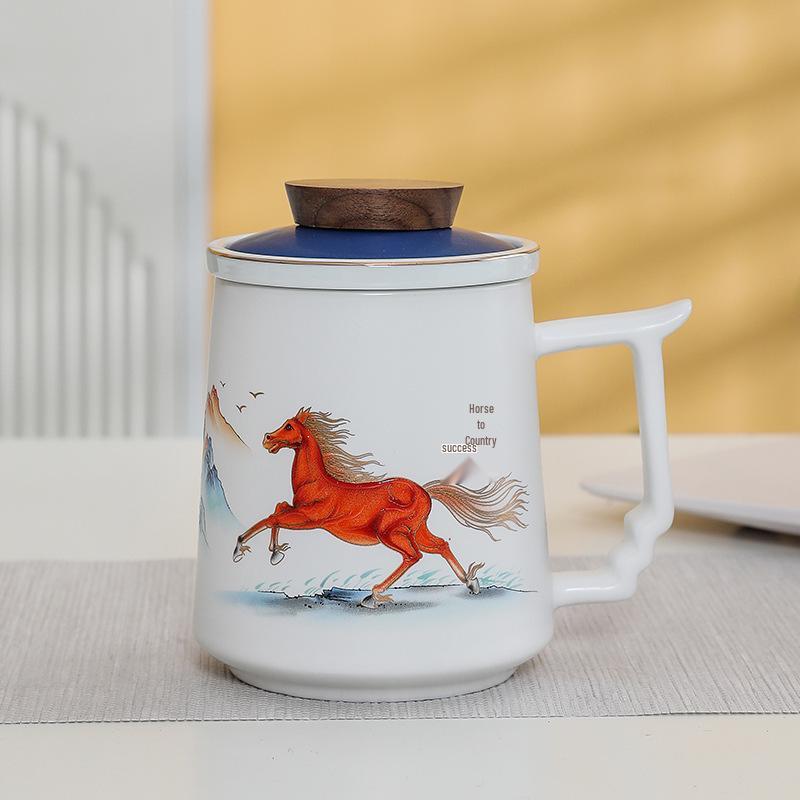 Premium Ceramic Mug with Custom Logo - Gift for Annual Company Event or Cultural Souvenir