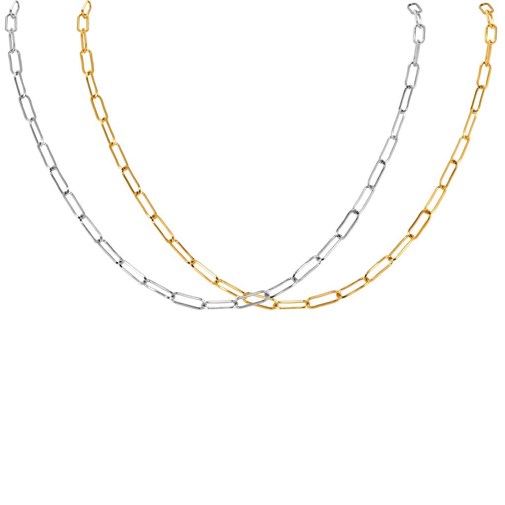 Simple Small Square Chain Necklace, Versatile And Cold Wind Women'S Daily Casual Fashion Accessories Nc-2671
