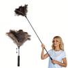 Extendable Feather Duster Reusable 1pc Feather Duster with Telescopic Handle Cleaning Tool for Ceiling Fans, Chandeliers, Blinds, Furniture