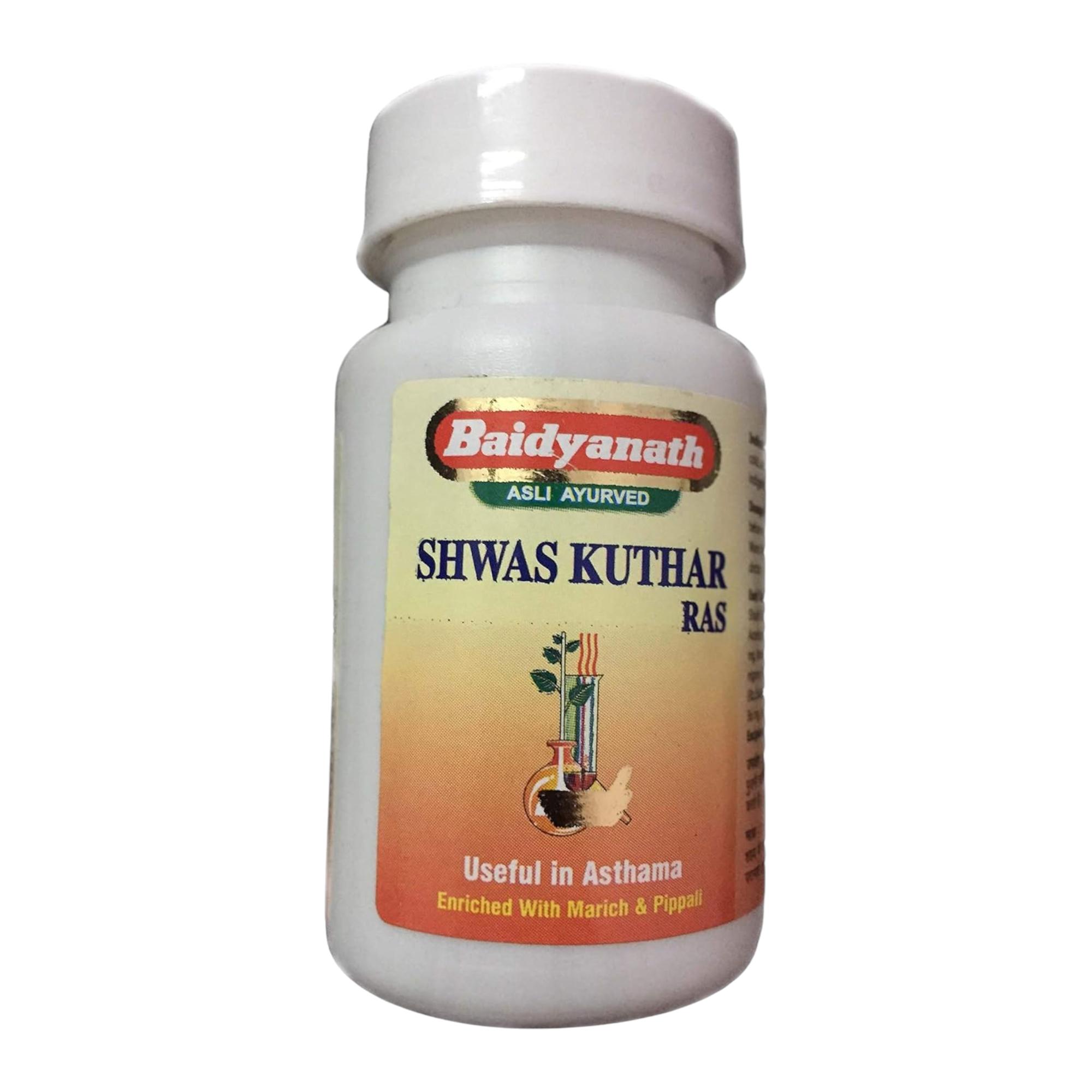 

Baidyanath Jhansi Shwas Kuthar Ras Tablets 80 Pack Ayurvedic Respiratory Support for Wellness