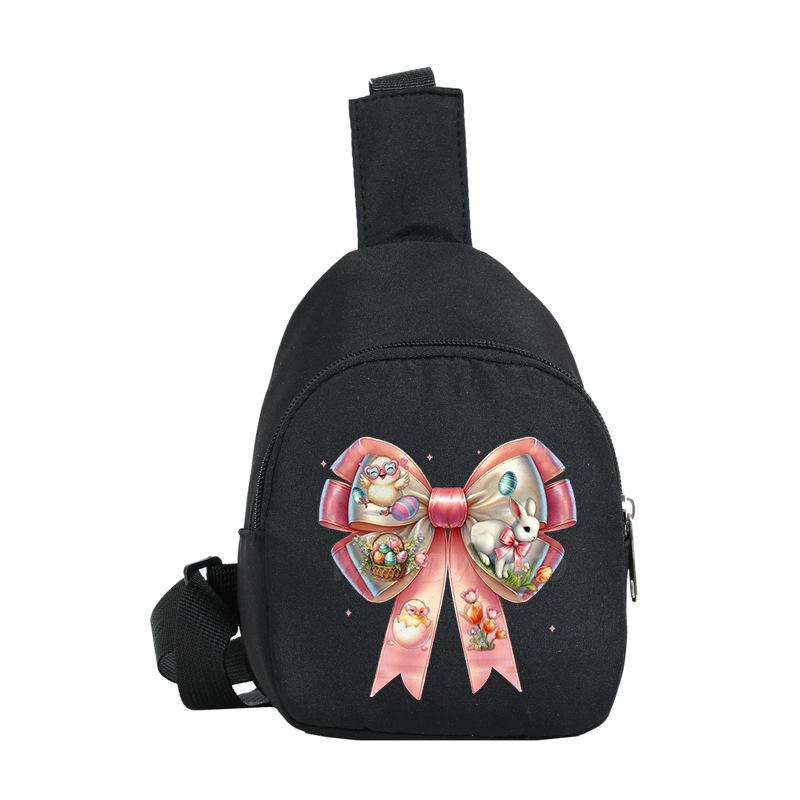 Easter Printed Shoulder Bag Men's and Women's Versatile Casual Children's Breast Bag Crossbody Bag