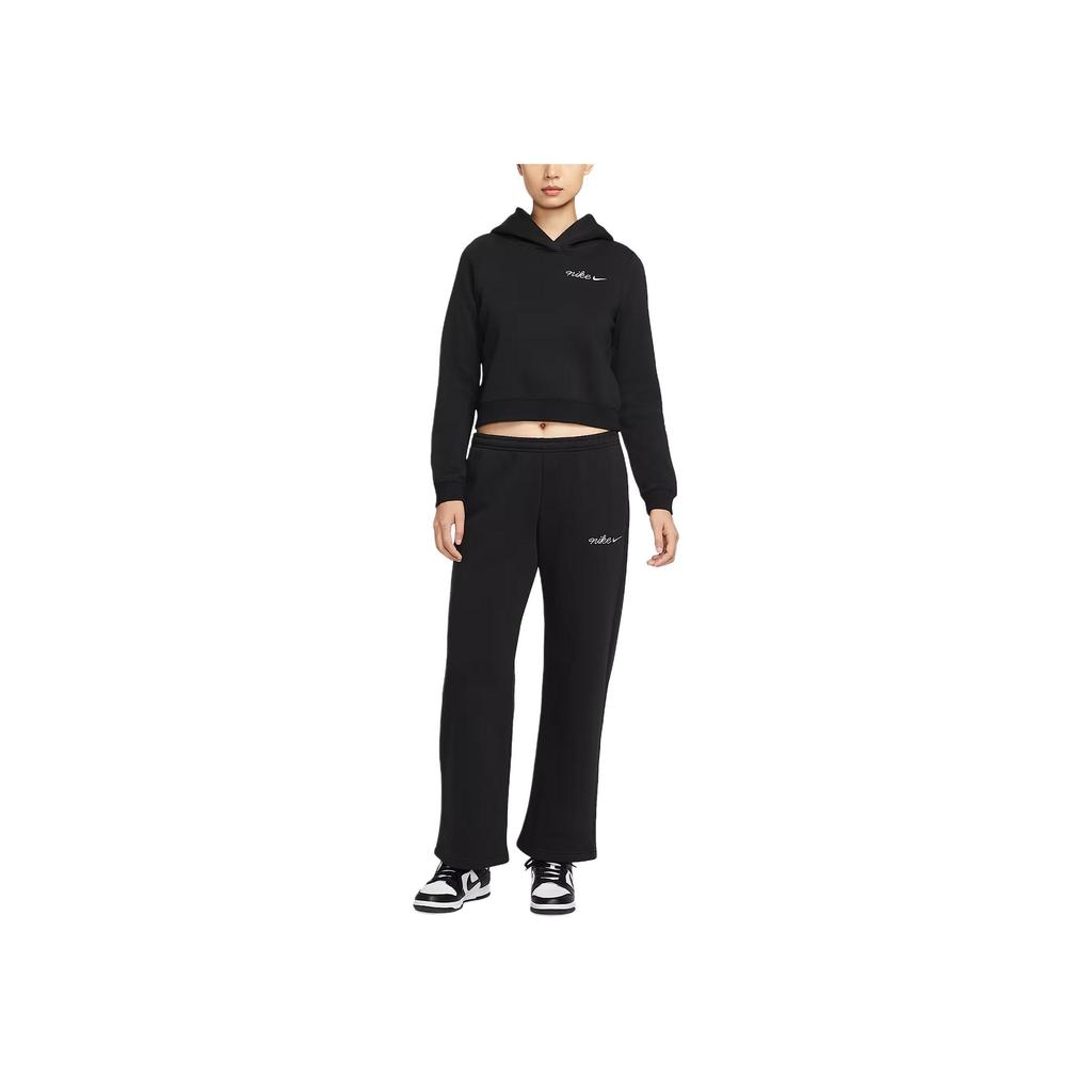 Nike Sportbekleidung Phoenix Fleece Einfarbig Schlicht Lässig Gestrickte Sporthose Damen Hose IM7499-010