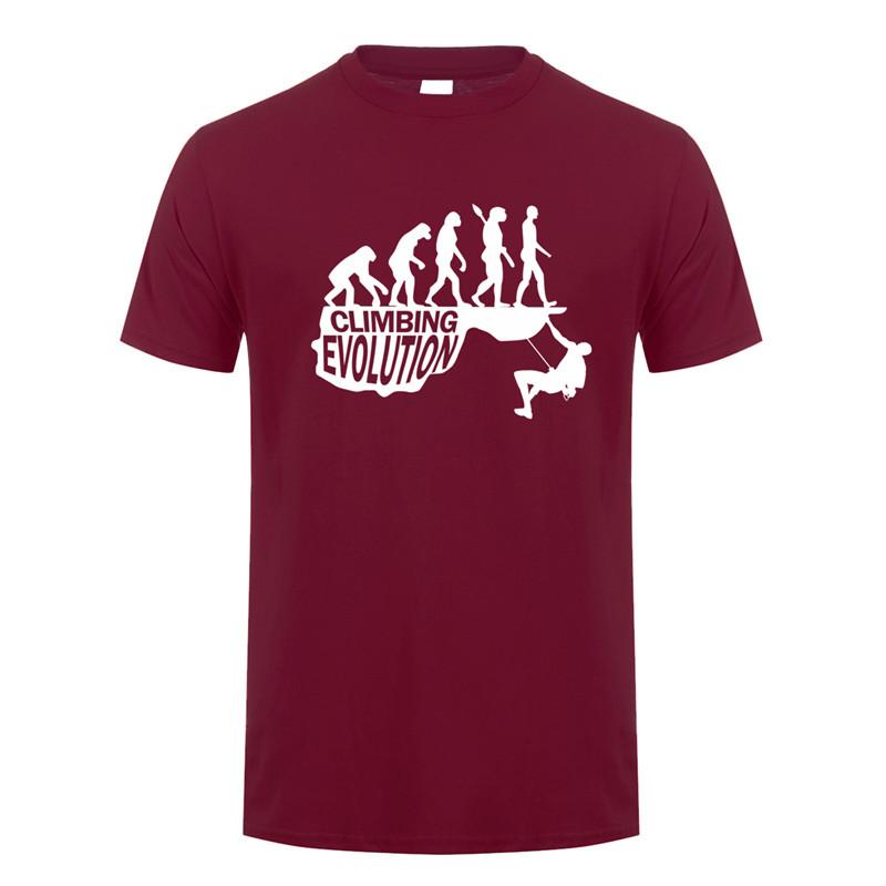 Climb Evolution T Shirt Tops Unisexs Cotton Short Sleeve Unisex Climbing Climber Tshirt Tee Oz390