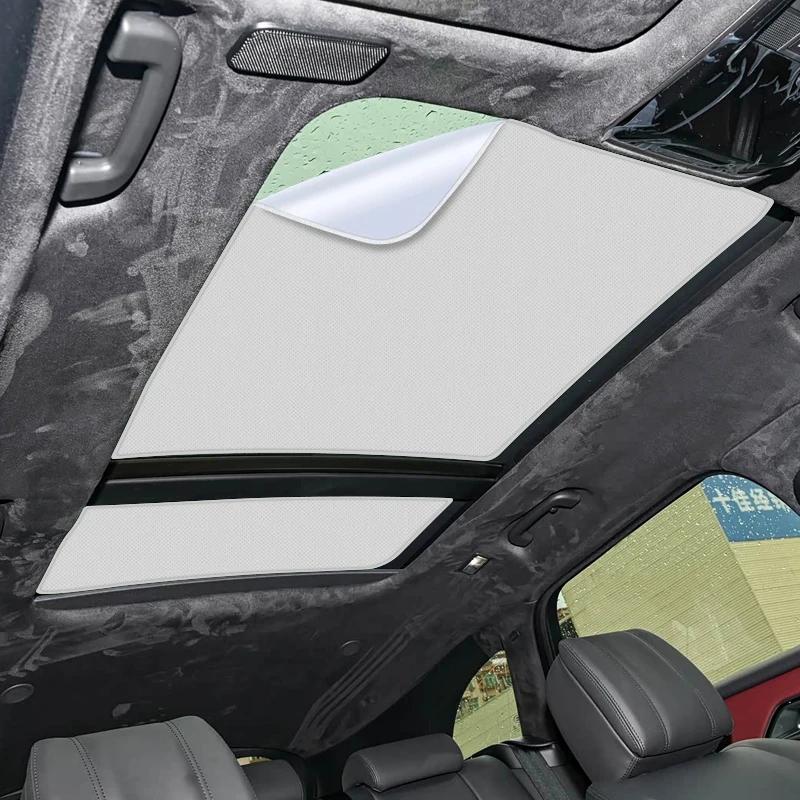 Car Suede Fabric Electrostatic Adsorption Sunroof Sunshade For LAND ROVER RANGE ROVER VELAR 2017-2026 Heat Insulation Skylight