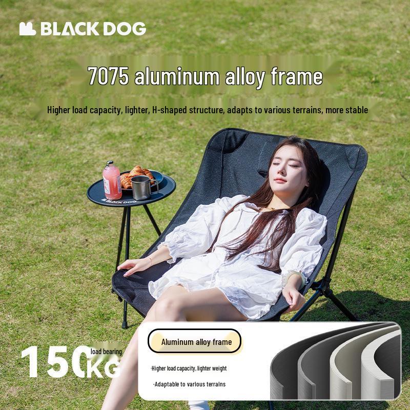Blackdog Portable Folding Outdoor Lounger Chair for Camping, Beach, and Lunch Breaks