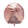 Hair Care Hat Double Layer Imitation Silk Sleep Hat Back Adjustable Buckle Turban Hat Solid Color Home Headwear