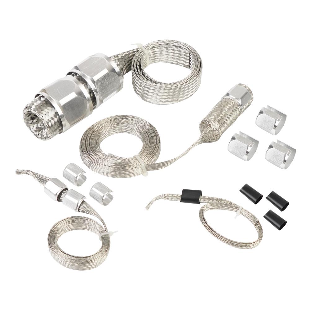 

Универсальный комплект плетеных шланговых рукавов 8092 Крышка вакуумного топливопровода радиатора нагревателя шланга рукава TF-1133 серебряный