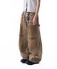 AAKAM Dirty Washed Double Knee Cotton Pants (Beige)