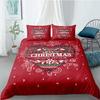 Duvet Cover Set 3D Santa Claus Merry Christmas Single Double Size Holiday Atmosphere Decoration Soft and Comfortable