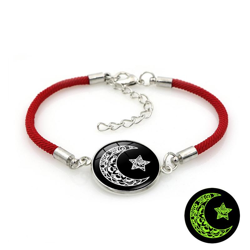 Sun Moon Lovers Glow In The Dark Braided Bracelet Couple Matching Bracelets For Students Valentine's Day Gift