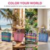 Vacation Style PVC Vegetable Basket Bag Bohemian Style Plastic Handbag Beach Tote Bag  Shopping