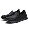 Fashion Moccasins Breathable Men Flats  Classic Soft Driving Shoes Genuine Leather Men Footwear Slip On Business Casual Walking Shoes