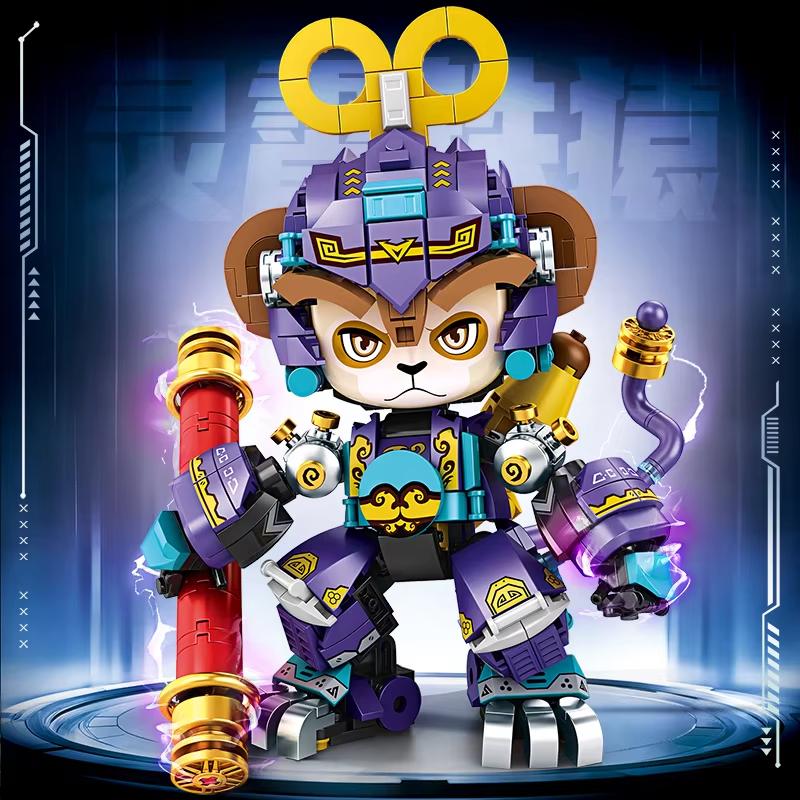 2025 Mechanický set stavebnic Panda a Zvěrokruh ve stylu Kung Fu 12 v 1, Kloubový model zvířete Hračky pro chlapce Narozeninové dárky