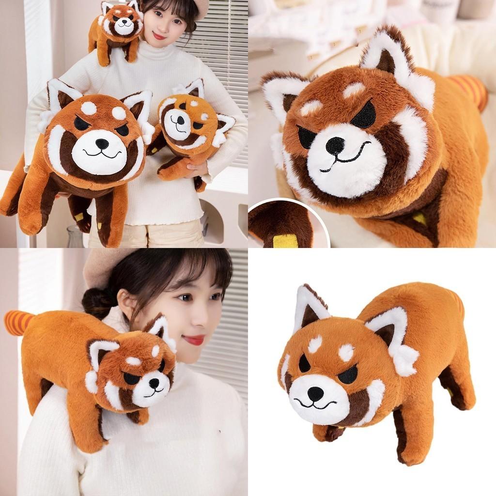 Cute Raccoon Panda Pose Plush Toy Animal Zoo Souvenir Gift Kids Pillow Characters)