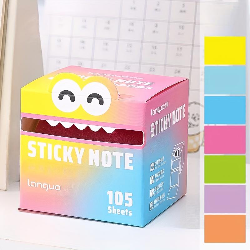 Dopamine Sticky Notes, Transparent Pearlescent Pull-Out Memo Notes, Mini Notepad, Colored Sticky Notes for Notes and Remarks