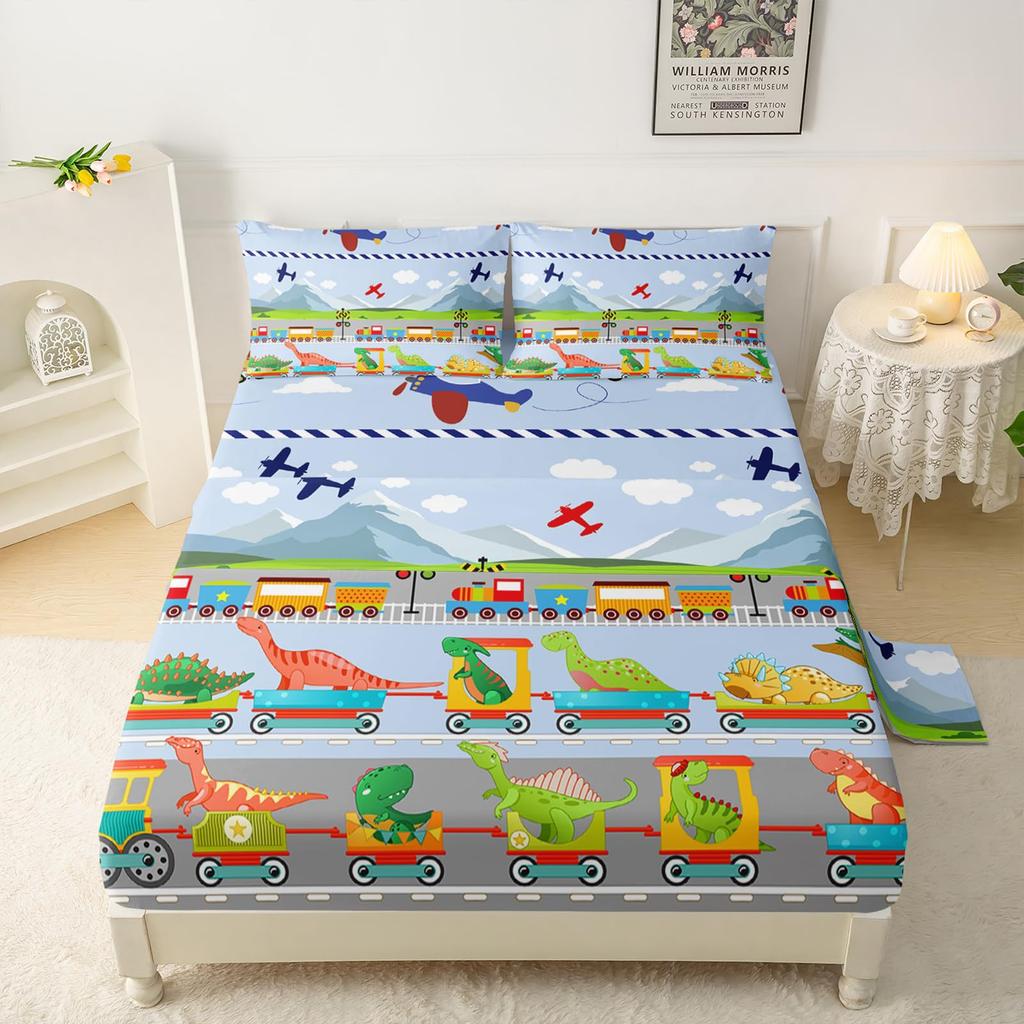 Forest Animal Fox Deer Bear Pattern Sheet Four-Piece Bedroom Room Dormitory Bedding Decoration