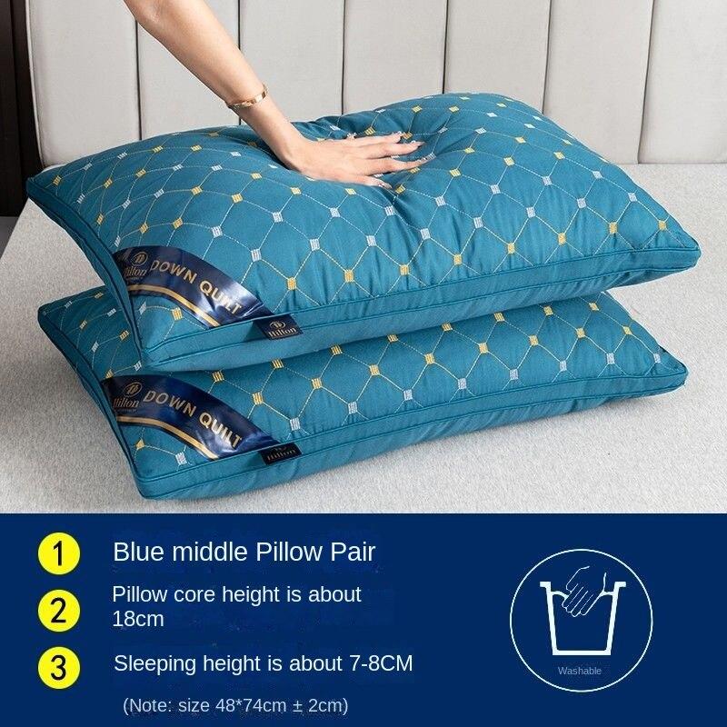 

1/2 шт. подушка для отеля, мягкая и удобная для сна, для взрослых, дома, шейная подушка, пододеяльник, белый размер 48*74 см 1pcs