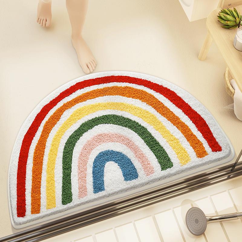 Rainbow Home Bathroom Mat, Super Absorbent, Non-Slip Quick-Dry Mat