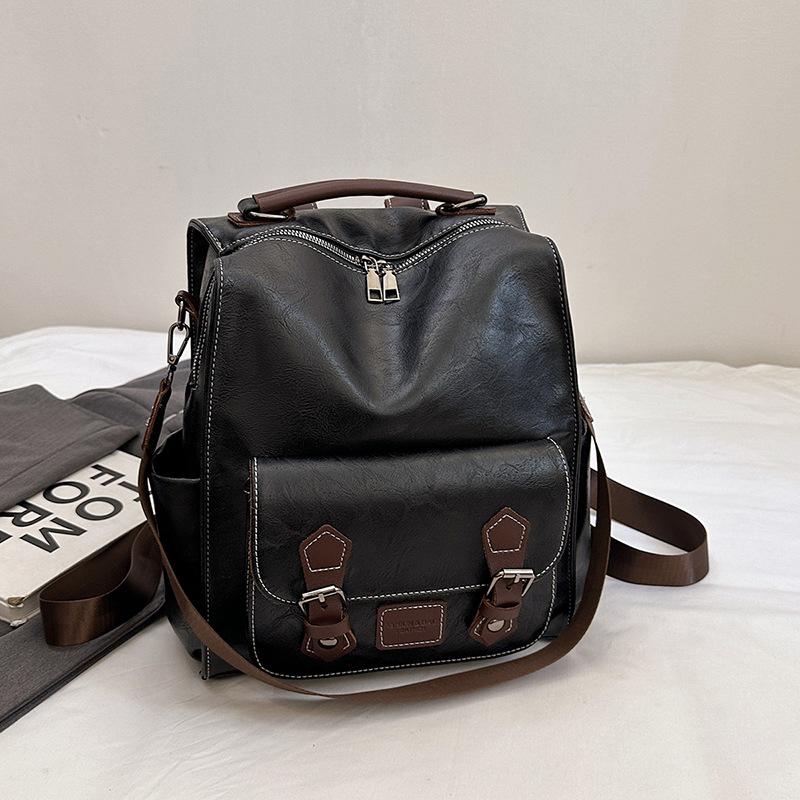 

Backpack women s 2025 autumn new retro British style college student schoolbag Korean version simple fashion travel backpack
