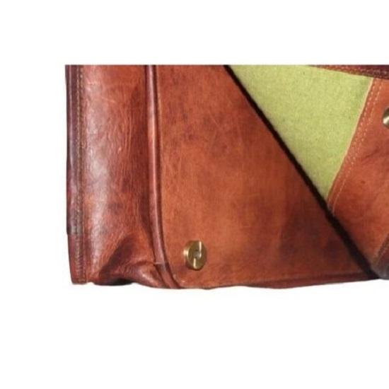 Men's Leather Vintage Laptop Bag Messenger Carry In Hand Briefcase Satchel