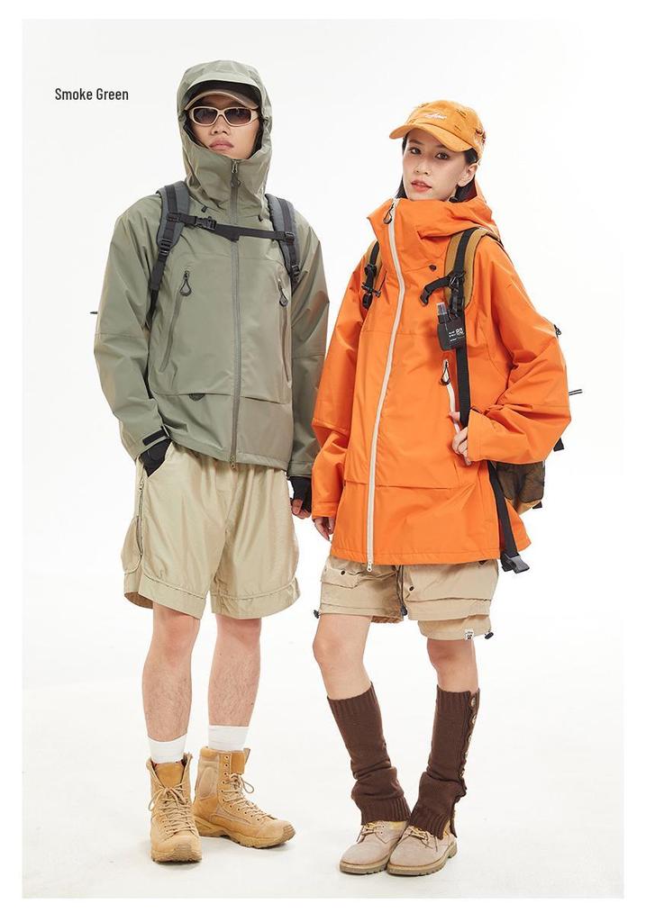 Shan Kebo Couple's Windproof Waterproof Outdoor Jacket - Men's and Women's Spring/Autumn Hiking Coat