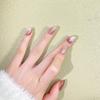 2026 Trendy Luxury Cat Eye Glitter Wearable Nail Tips - High-End Bright White Internet Celebrity Style