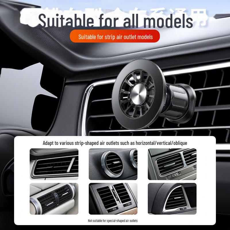 Suport magnetic pentru telefon, pentru grila de ventilație auto, 2024 - Magsafe anti-vibrații, pentru navigație interioară
