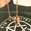 [Sedona Magic] Metal Pendulum, Arrow Shape, Copper Arrow, Includes Instructions for Use, Fortune Telling, Dowsing, Pink Gold Shine