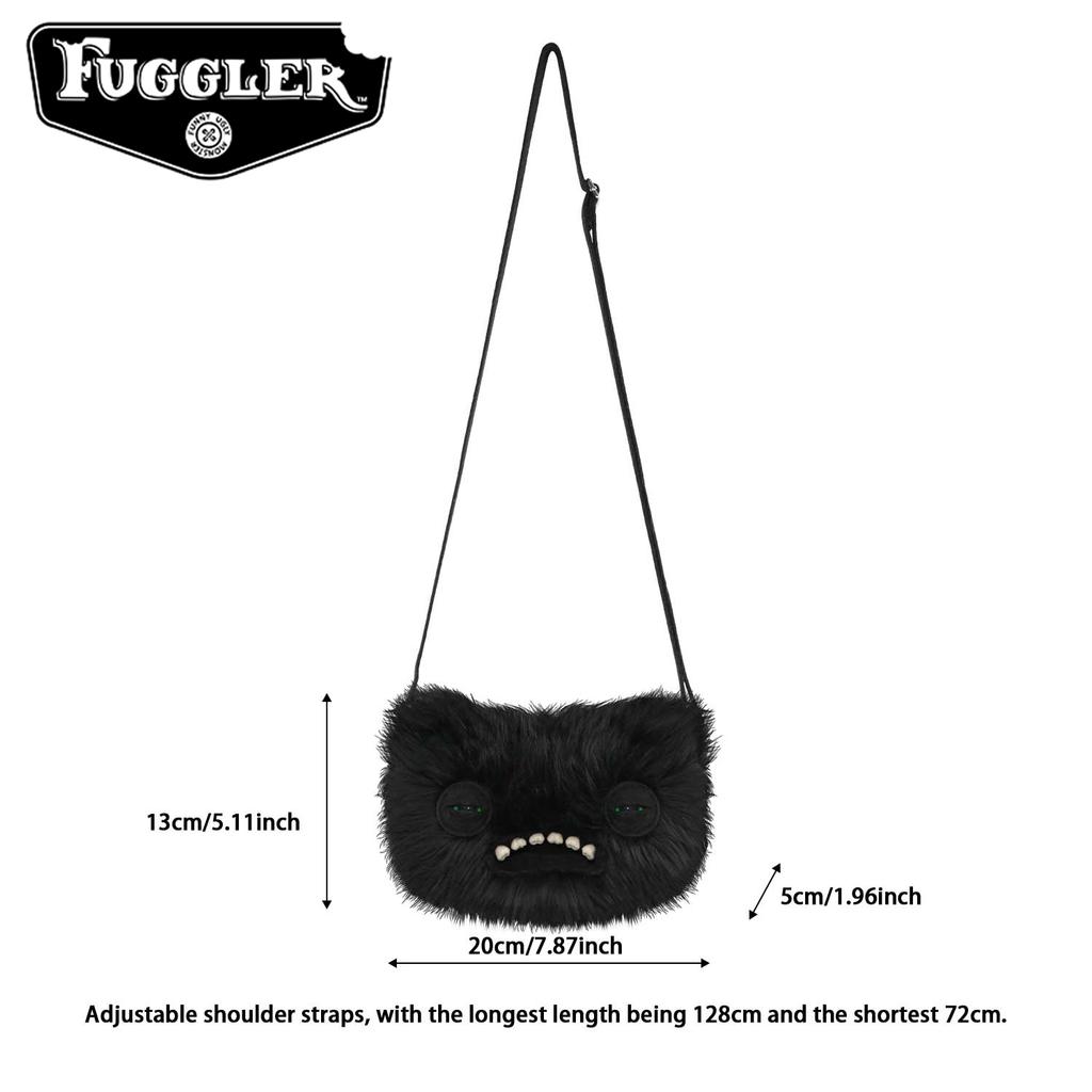 Jucării de Pluș Monstru cu Dinți Strâmbi Geantă de Umăr Ciudat cu Ochi Mari McStinkles Pisică Pluș Geantă Crossbody Cadouri