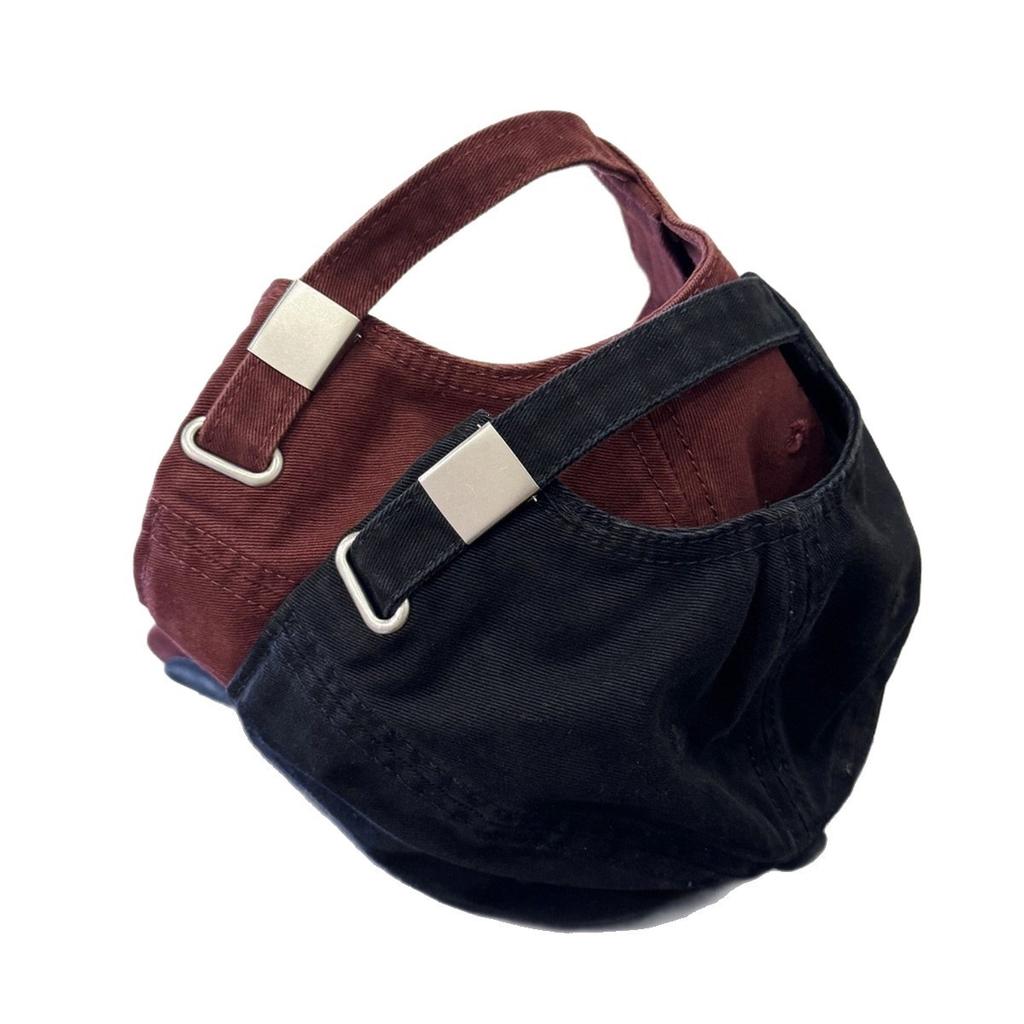 Hole Embroidered Baseball Cap Korean Trendy Brand Female Versatile Street Face Small Cap Pure Cotton Soft Top Sun Hat