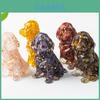 Water Crystal Resin Dog Figurine With Goldendoodle Design For Office Decor And Home Display