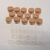 Set of 100 13ml Food-Grade Glass Bottles with Cork Stoppers, Test Tube Glass Bottles, Transparent Glass Seal Containers (Set of 100, 13ml (18x80x15mm)