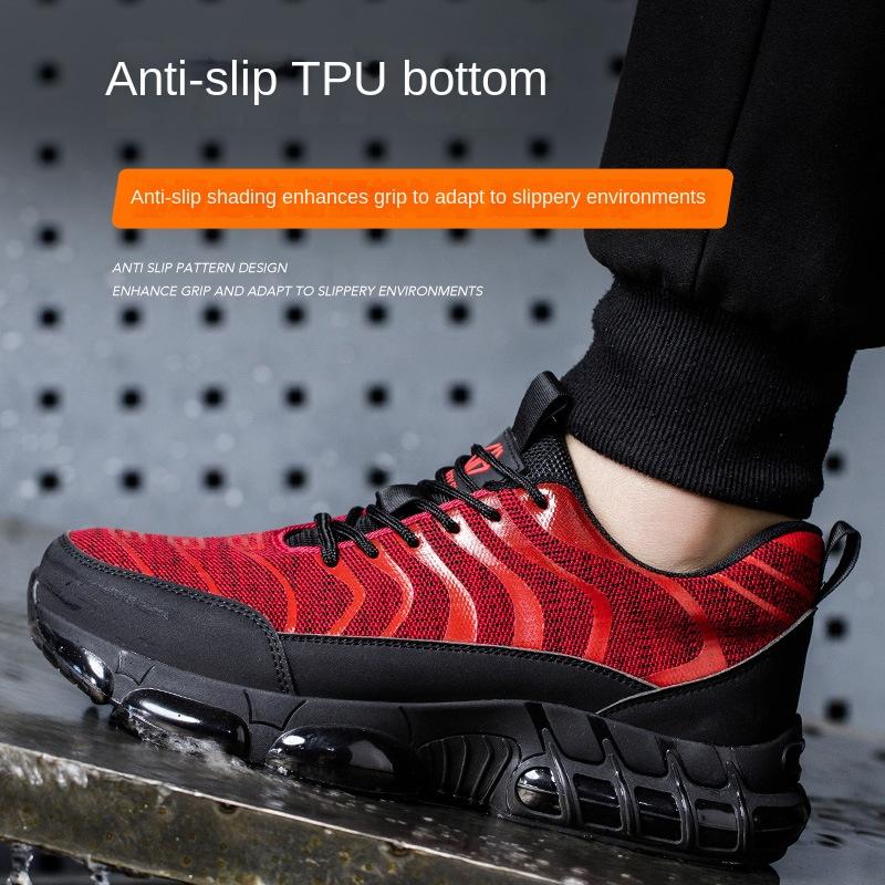 Anti-smashing, Anti-piercing, Breathable, Deodorant, Not Covering Feet, Steel Head, Fashionable Air Cushion, Labor Insurance Shoes