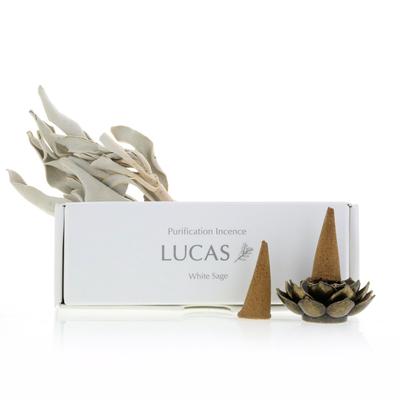 LUCAS White Sage Purifying Incense Sage (White [Cone Type])