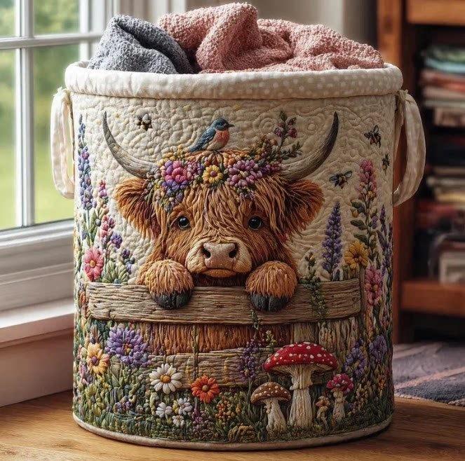 3D Digitaldruck Wäschekorb – Staubdichter Organizer für Schmutzwäsche Small (14x18 inches) brown