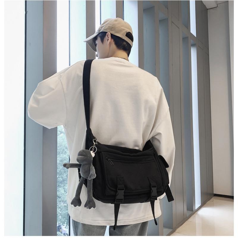Minimalist Crossbody Bag Unisex Instagram Japanese Korean Large Capacity Utility Shoulder Messenger Bag Workwear Style College Student Backpack