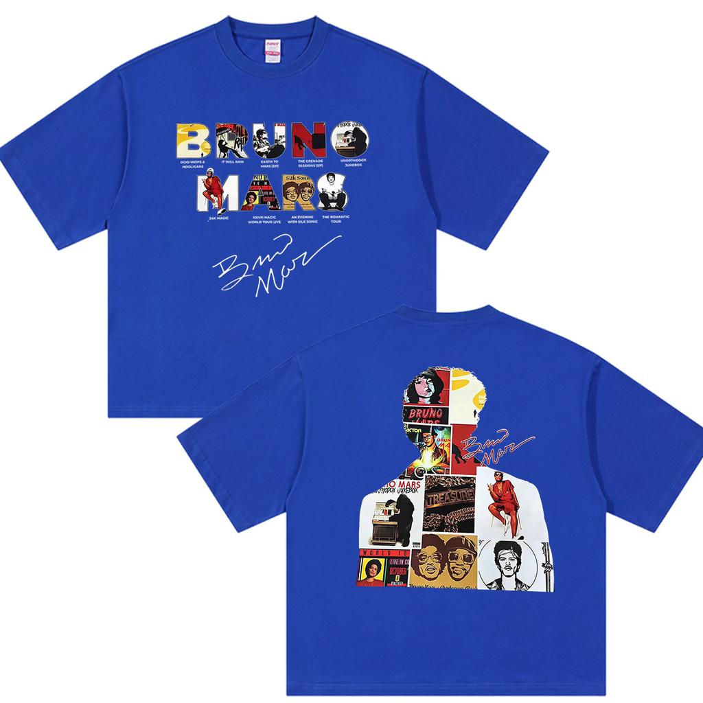 Rapper Bruno Mars The RoUnisextic Tour 2026 Merch T Shirts Unisexs Vintage Fashion Oversized Cotton Tshirt Gothic Clothing Tee Shirt