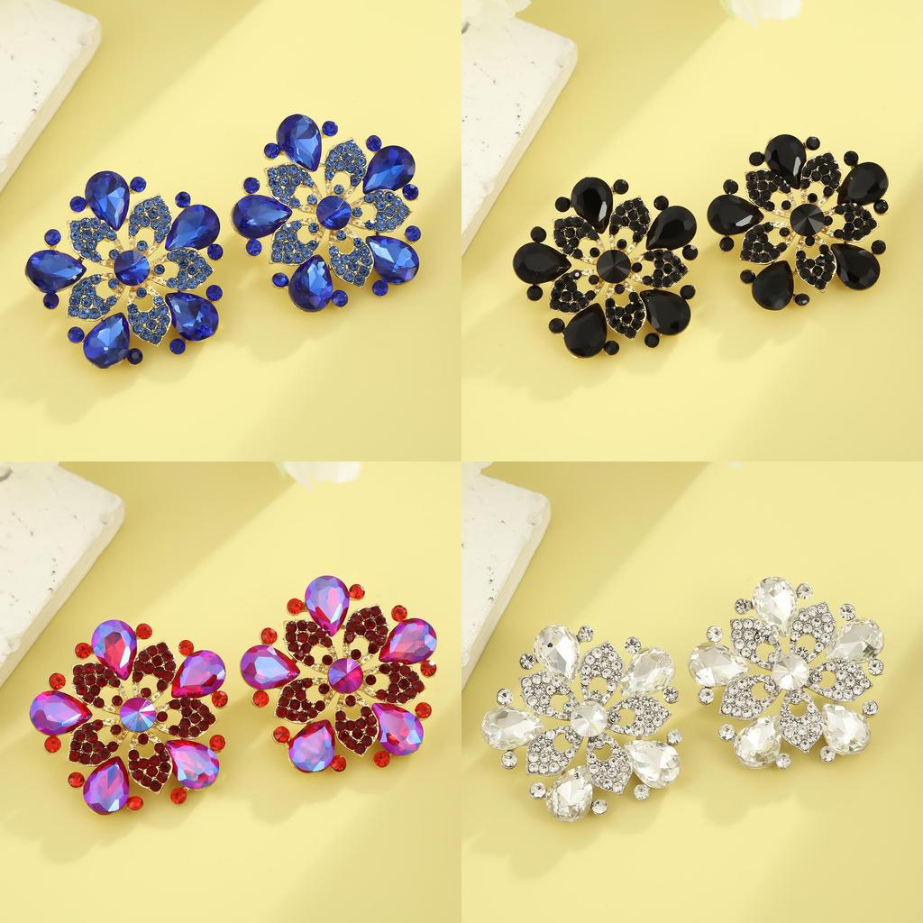 Geometric Alloy Dangle Earrings With Sparkling Cz For Wedding And Party Wear For Women