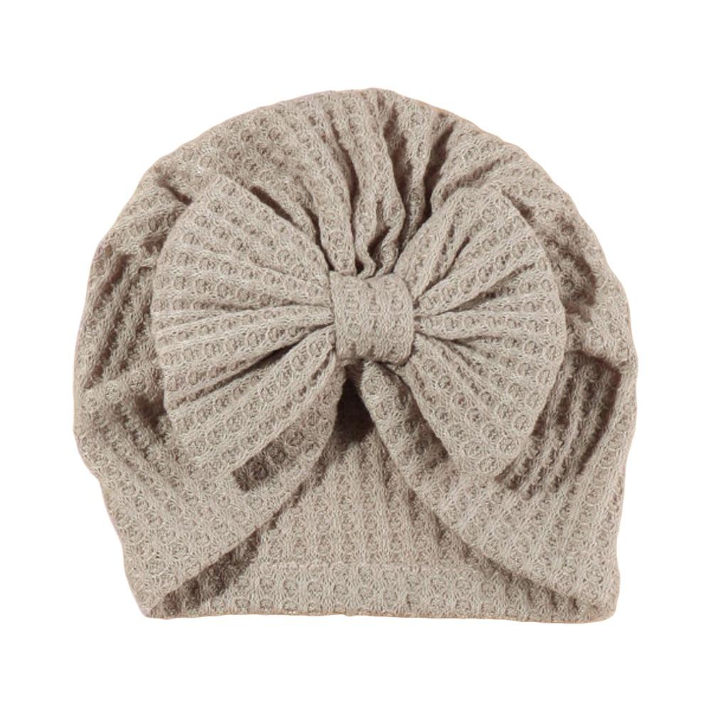 Solid Color Infant Turban Hat Knotted Design Newborn Head Wrap Cute Baby Hat  0-6 Months Fit