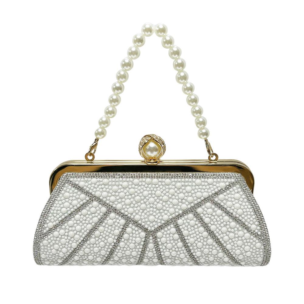 Pearl Fashion Evening Party Small Xiangfeng Water Diamond Handbag Cheongsam Banquet Bag