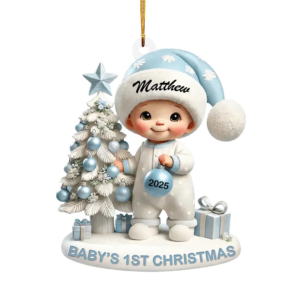 Car Decorative Pendants And Ornaments Car Christmas Baby's Decorations Interior Ornament Personalized Car Christmas First A6H9