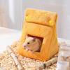 Comfy Sleeping Bag for Hamsters Bread Hamster Bed, Plush Warm Cave Cozy Hanging Creative Shape Pet House Hammock, Small Animal Cage Accessory
