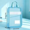 Student Handheld Classification Bag Large Opening Multi-Layer File Bag Big Capacity Zippered Tutoring Bag Mesh Homework Organizer Exam-Document Bag