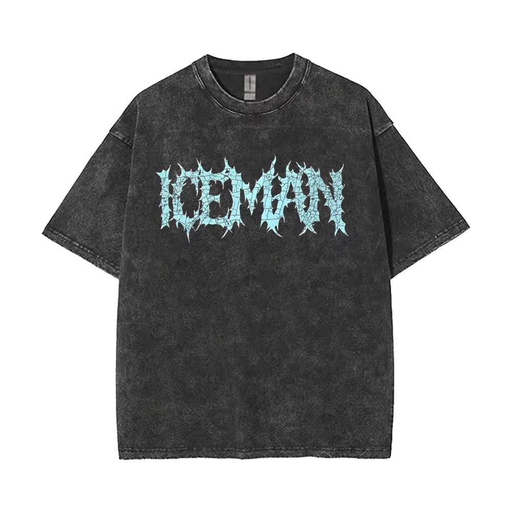 2026 Letní Móda Trendy Tričko Prané Vintage Rapper Drake ICEMAN Tričko Pánské Dámské Hip Hop Módní Trend Trička Y2K